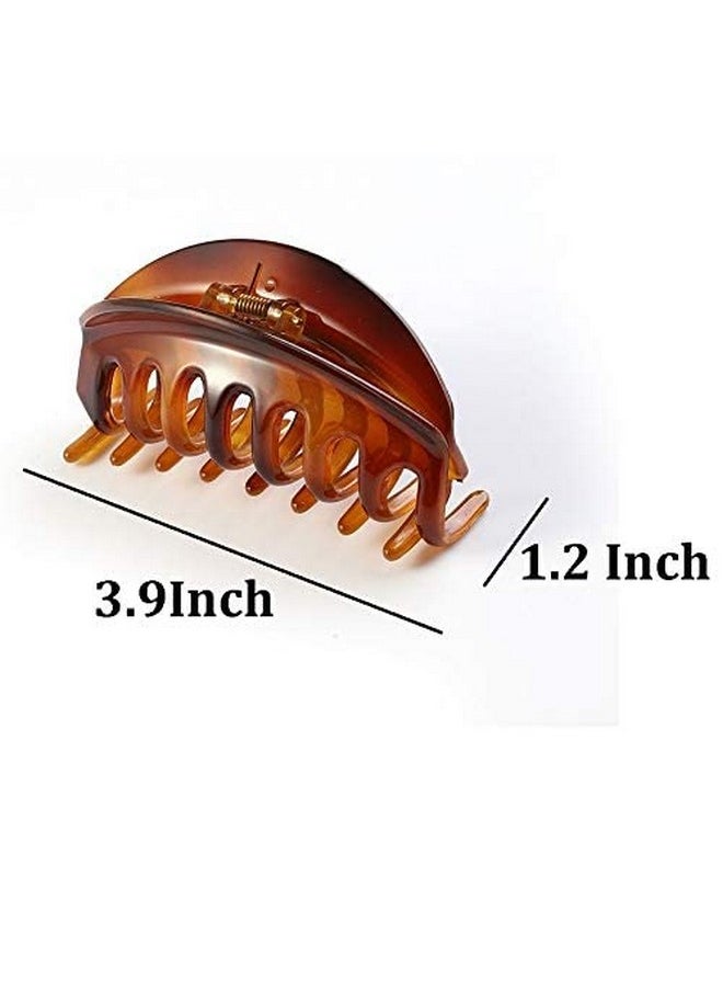 BIRDWARE Hair Clips Big-Size Black Color Imported Rubber Acrylic Material Stone Butterfly Hair Clips For Women (Pack Of 2 Pc) | Hair Clutchers (Shell, Black)  - Image 2
