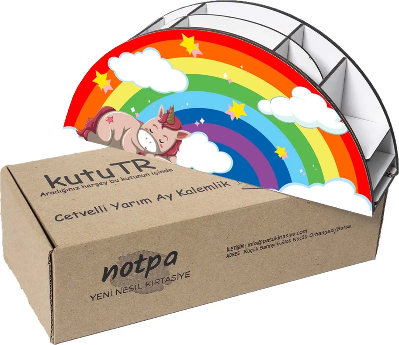 Notpa Wooden Vip Sleeping Unicorn Desktop Pencil Holder Box with Ruler Organizer for Kids vip3