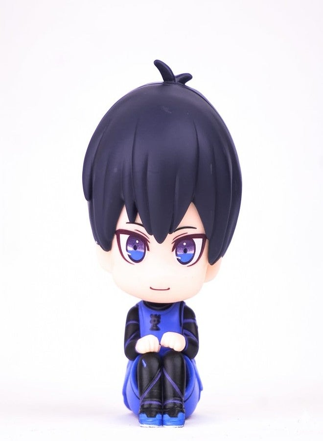 Offo Blue Lock Meguru Bachira 12cm Mini Figurine, Anime PVC Collectible Model for Car Dashboard, Office Desk, Study Table & Home Decor, Gift for Kids, Teens & Fans - Image 1