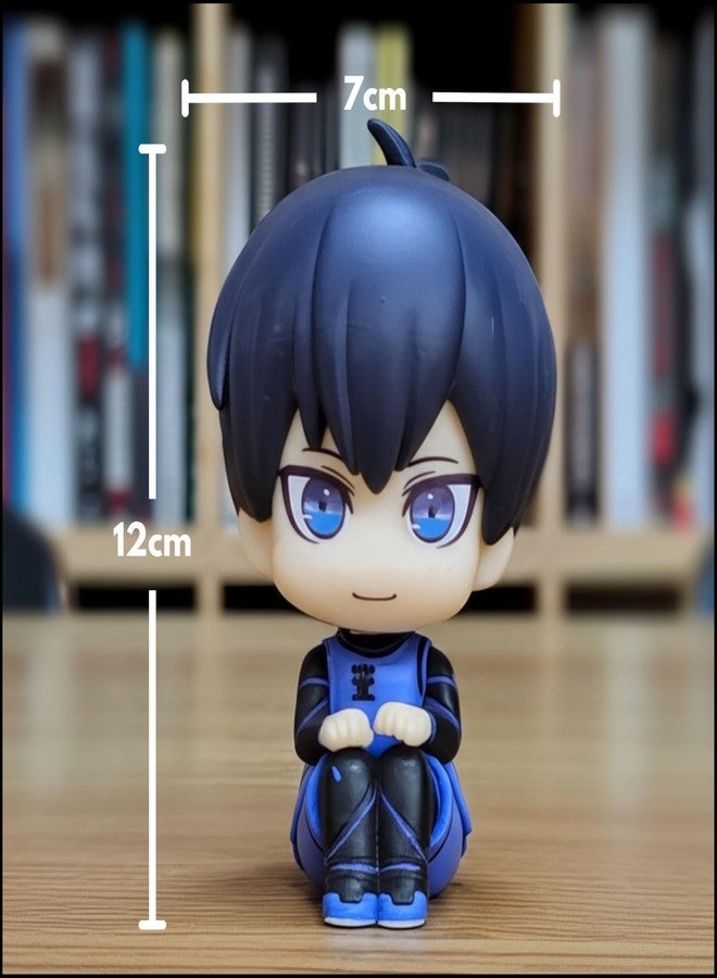 Offo Blue Lock Meguru Bachira 12cm Mini Figurine, Anime PVC Collectible Model for Car Dashboard, Office Desk, Study Table & Home Decor, Gift for Kids, Teens & Fans - Image 2