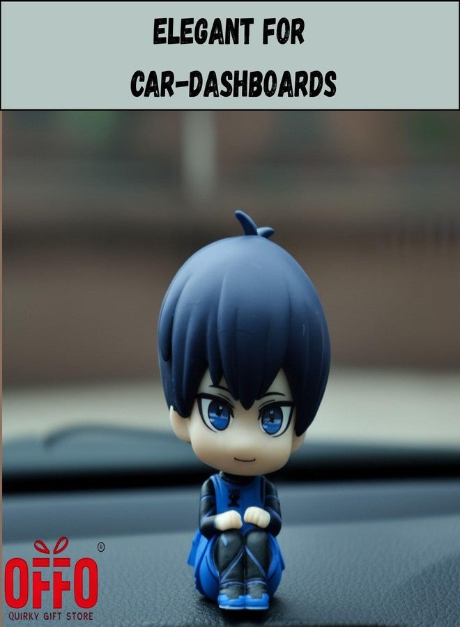 Offo Blue Lock Meguru Bachira 12cm Mini Figurine, Anime PVC Collectible Model for Car Dashboard, Office Desk, Study Table & Home Decor, Gift for Kids, Teens & Fans - Image 3