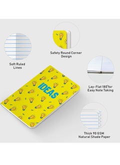 FACTOR NOTES دفتر ملاحظات صغير مسطر مقاس B6، سمك 90 جرامًا للمتر المربع، 112 صفحة  - Image 3