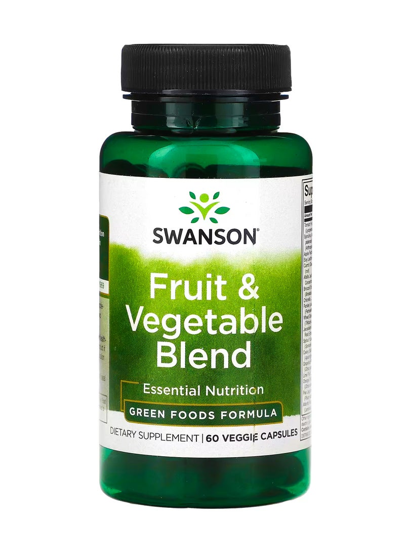 سوانسون مزيج الفواكه والخضروات  60 كبسولة نباتية