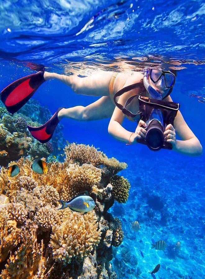 ACHARAJ Snorkel Mask Set,Scuba Diving 180° Panoramic Wide View, Anti-Fog Scuba Diving Mask, Easy Breathing and Professional Snorkeling Gear for Adults Swimming Snorkeling Diving Sea - Image 4