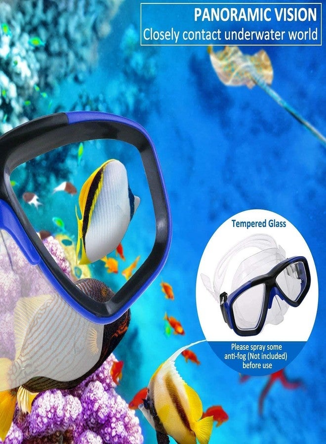 ACHARAJ Snorkel Mask Set,Scuba Diving 180° Panoramic Wide View, Anti-Fog Scuba Diving Mask, Easy Breathing and Professional Snorkeling Gear for Adults Swimming Snorkeling Diving Sea - Image 3