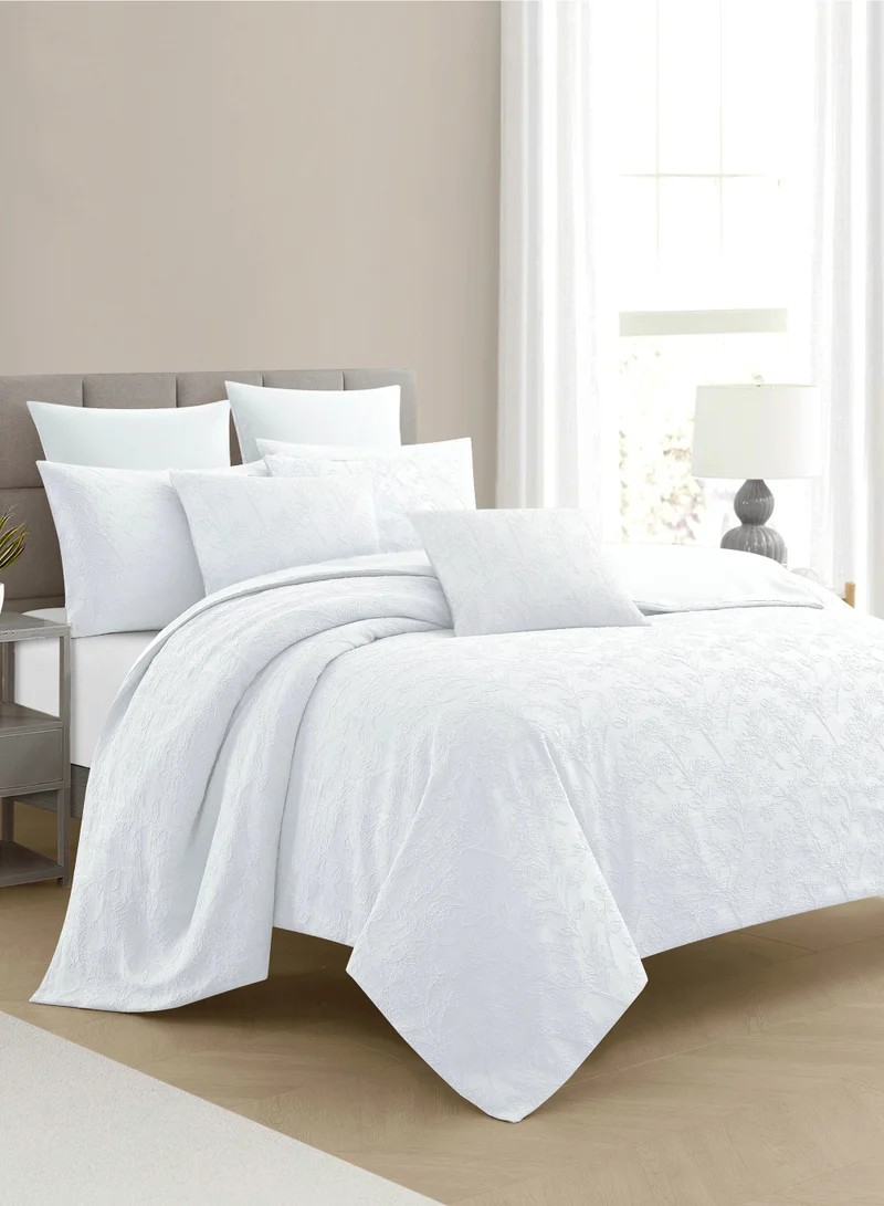 Master Home Textile MASTER Polyester Jacquard  Comforter Sets, Fits 200 x 200 cm Bed, For Double Size Bed, With Soft Filling, 8 Pcs King Size, Soft, Breathable,  Elegant