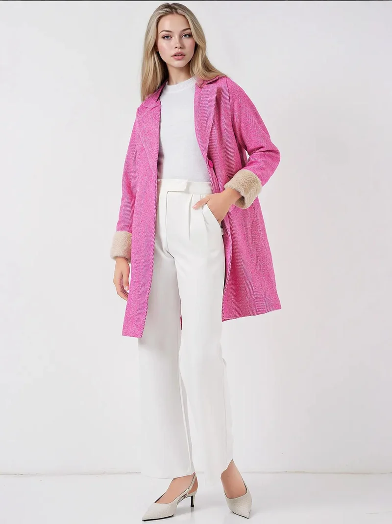 بيغ دارت معطف طويل بأزرار وجيوب من