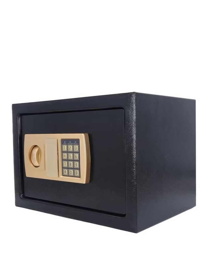 RENOVO Digital Safe Box With Electronic Keypad and Key Lock Black 250 MM - Image 1