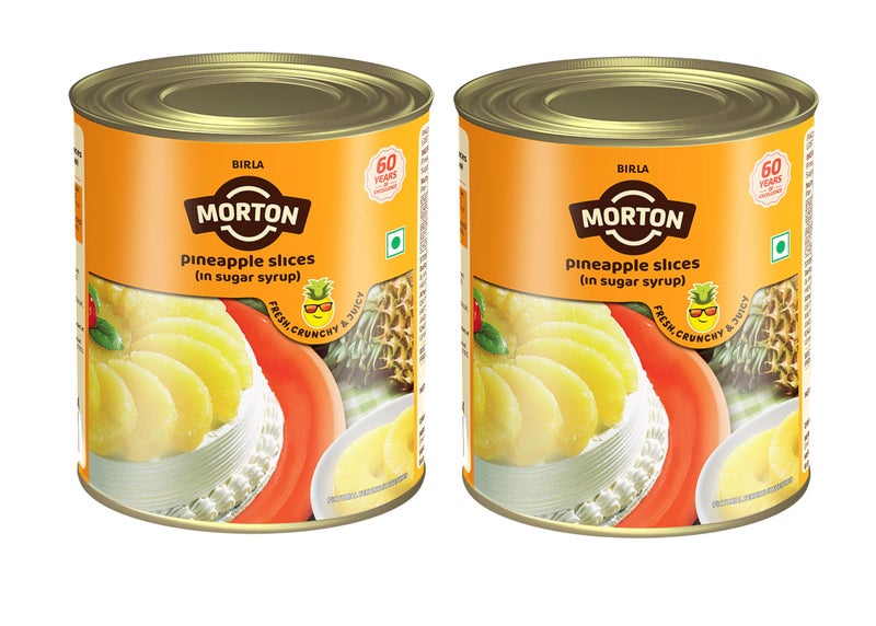 Morton Birla Morton Pineapple Slices In Sugar Syrup 850 Gm Pack of 2 - Image 1