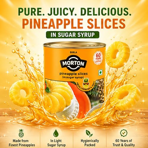 Morton Birla Morton Pineapple Slices In Sugar Syrup 850 Gm Pack of 2 - Image 5