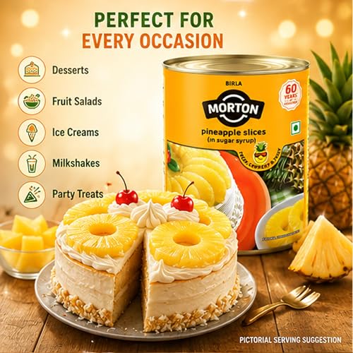 Morton Birla Morton Pineapple Slices In Sugar Syrup 850 Gm Pack of 2 - Image 3