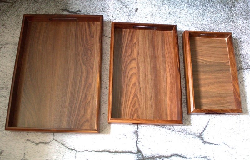 Woodkit Serving Tray, Tray with Cutout Handles, Rectangle Butler Tray for Breakfast in Bed, Coffee Table Decor, Party Rectangular,Brown - Image 3
