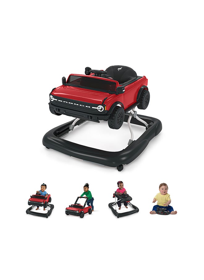 Bright Starts - Ford Bronco Ways to Play 4-in-1 Baby Activity Push Walker - Race Red - Image 1
