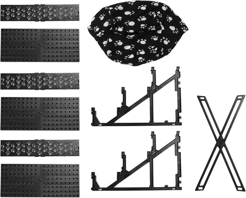 سلم تسلق للحيوانات الأليفة 3 طبقات غير قابل للانزلاق، سلالم كلاب قابلة للإزالة، درجات بلاستيكية محمولة للجراء الصغيرة والقطط والحيوانات الأليفة المسنة، سهلة التركيب، متانة عالية، سعة تحمل 25 رطلاً - Image 1