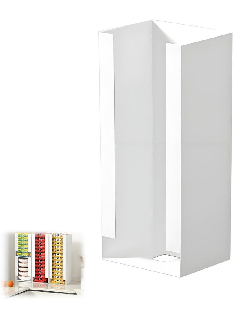 Kitchen Storage Containers, Multi-Function Instant Noodle Organizer Box, White Plastic, Ideal for Pantry Organization - Image 1