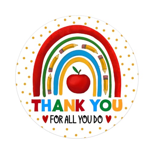 PETCEE Teacher Appreciation Gifts Stickers Thank You Teacher Label Stickers 15Teachers Gifts Tags for Women 36Pcs Appreciation Gift for Teachers for Envelope Seals Gift Wrap Box Cards Party Favors