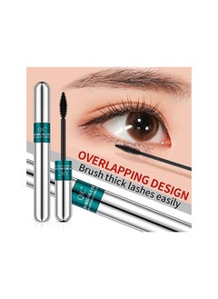 QIC 2PCS 4D Silk Fiber Lash Mascara,2 in 1 Thrive Mascara For Natural Lengthening And Thickening Effect,no clumping Superstrong Waterproof Mascara for Long-Lasting,Beauty Charming Eye Make up  - Image 4