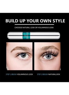 QIC 2PCS 4D Silk Fiber Lash Mascara,2 in 1 Thrive Mascara For Natural Lengthening And Thickening Effect,no clumping Superstrong Waterproof Mascara for Long-Lasting,Beauty Charming Eye Make up  - Image 2