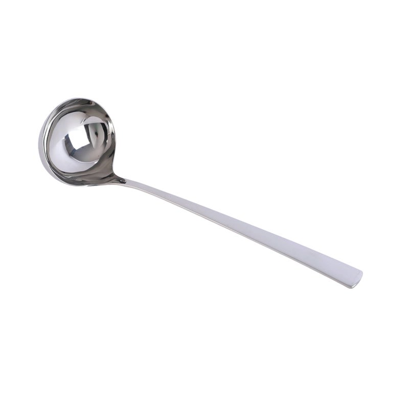 alsaifhome Stainless Steel Soup Ladle 18/10, Deep Bowl, Long Comfortable Handle, Smooth Easy-Clean Surface, Suitable for Daily Serving and Hospitality – Silver - Image 1