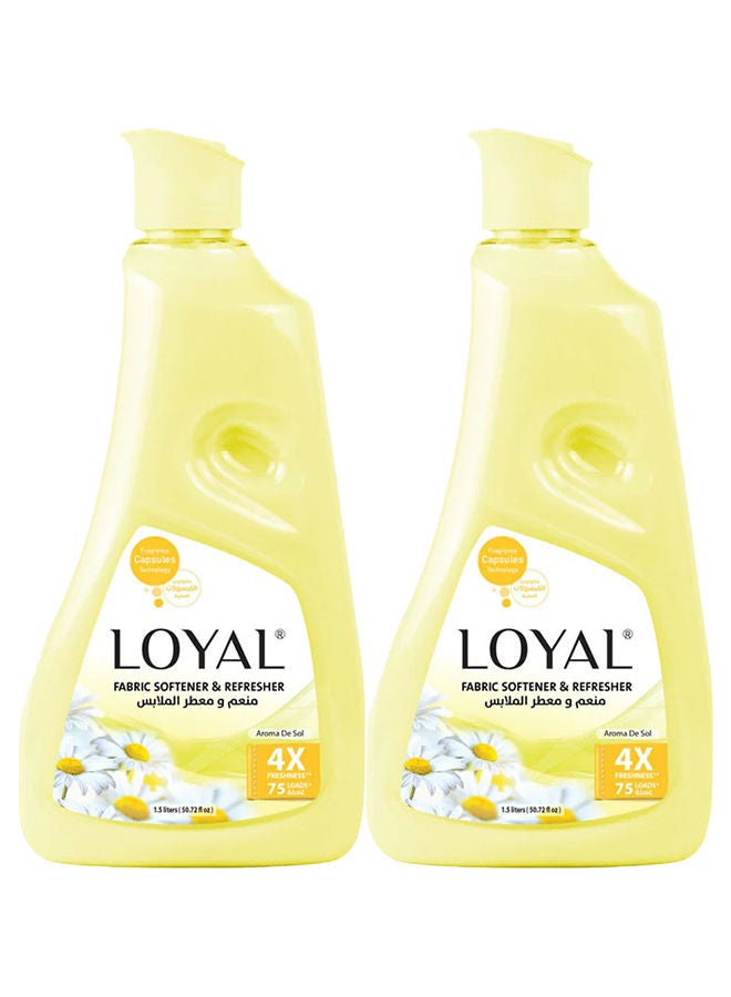 loyal Fabric Softener and Refresher Aroma De Sol 2x1500 ml Yellow