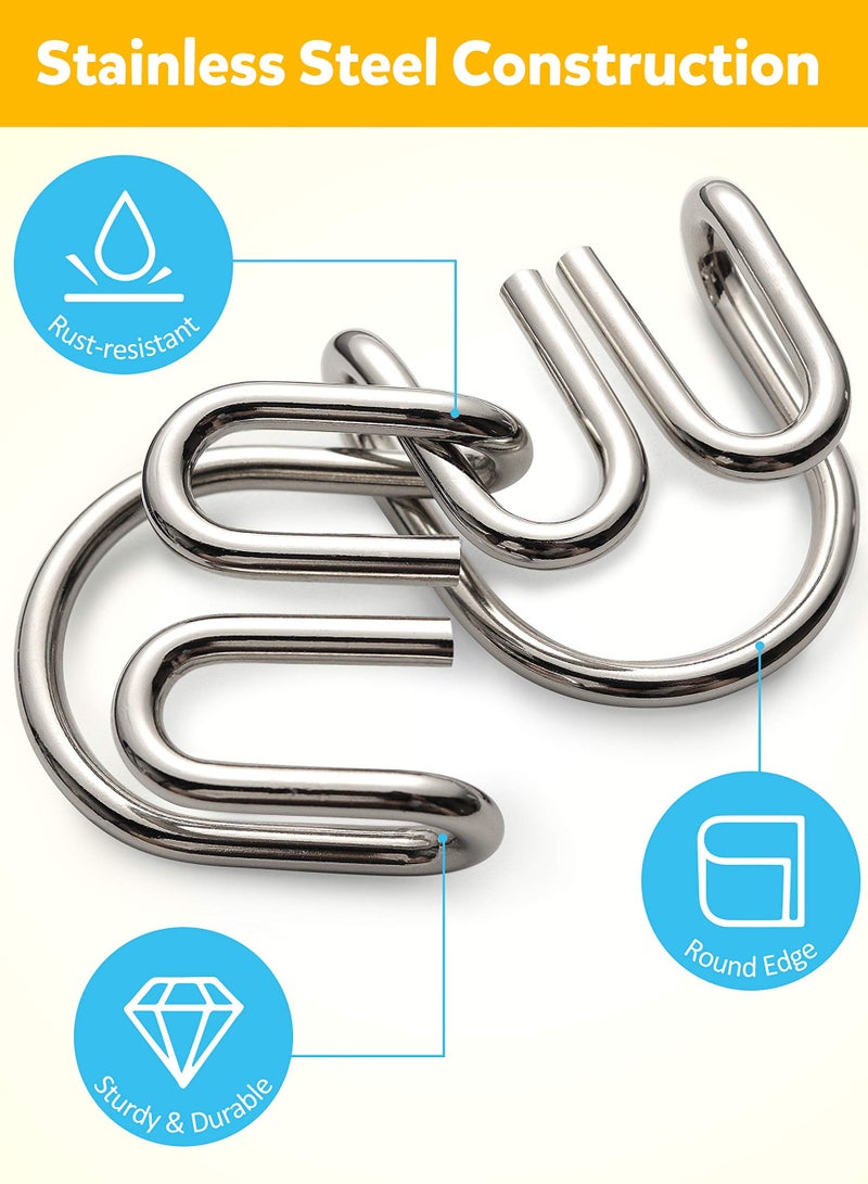 دوركو أسلاك معدنية لغز مجموعة من 16 ، اختبار الذكاء الدماغ مزعج الألغاز الأسلاك المعدنية لعبة الحيلة السحرية ، حلقة الصينية لعبة الحيلة السحرية للحزب تفضيل الأطفال تحدي الكبار - Image 5