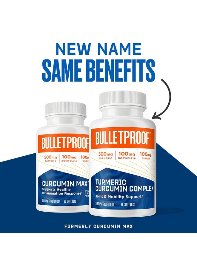 Bulletproof Turmeric Curcumin Complex Inflammation Response Softgels, 60 Count, Keto Supplement for Joint and Inflammation Support, Antioxidant Support, Packaging May Vary - Image 1