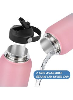 Arabest 40oz Modern Double Vacuum Stainless Steel Water Bottle Black Blue/Pink 1200ml  - Image 4