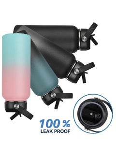 Arabest 40oz Modern Double Vacuum Stainless Steel Water Bottle Black Blue/Pink 1200ml  - Image 5