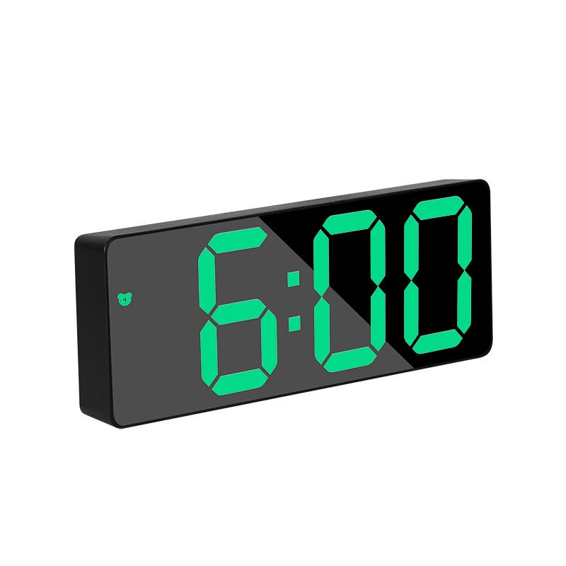 ساعة منبه مرآة إبداعية ساعة LED متعددة الوظائف مرآة تجميل ساعة منبه تعمل بالبطارية قابلة للتوصيل ساعة منبه مزدوجة الاستخدام 0711-0712 - Image 5