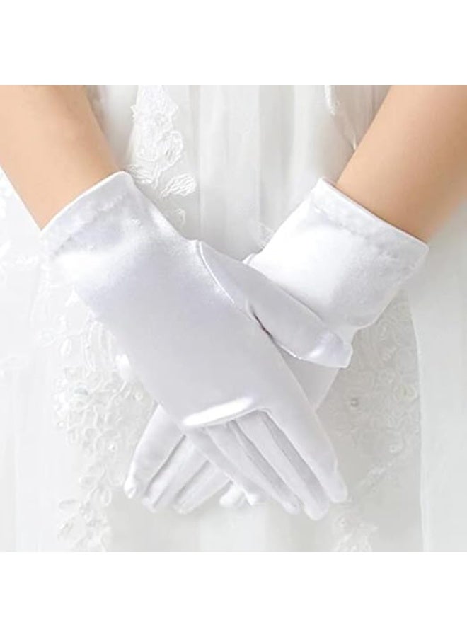 2 Pairs Adult Spandex Nylon Gloves, Soft Lightweight Uniform Gloves for Security Guards, Waiters, Honor Guards, Parade Events, Formal Dress and Sun Protection, One Size Fits Most  - Image 2