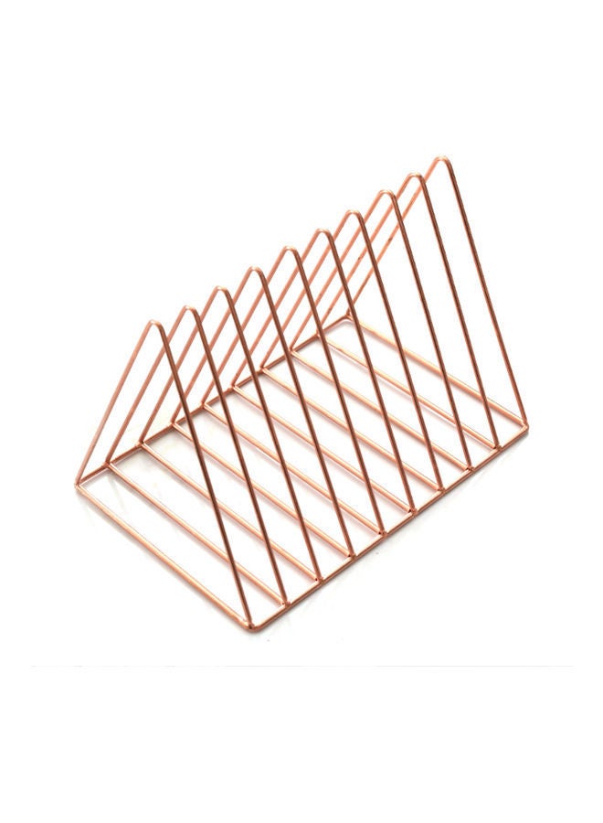 NIBEMINENT Iron Triangle Bookshelf Rose Gold - Image 1
