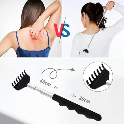 Svjetiq Head Massager Back Scratcher, 20 Fingers Head Scratcher Scalp Massager & Extendable Back Scratcher for Men Women, Christmas Gift Stocking Stuffers for Deep Relaxation, Stress Relief - Image 3