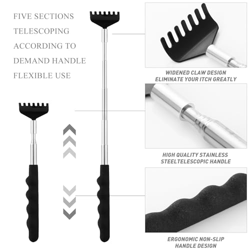 Svjetiq Head Massager Back Scratcher, 20 Fingers Head Scratcher Scalp Massager & Extendable Back Scratcher for Men Women, Christmas Gift Stocking Stuffers for Deep Relaxation, Stress Relief - Image 5