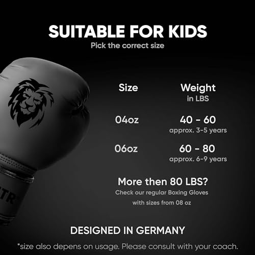 FIGHTR Kids Boxing Gloves and More Stability Junior Boys and Girls Boxing MMA Muay Thai Kickboxing Martial Arts 04 06 oz incl Carry Bag - Image 3