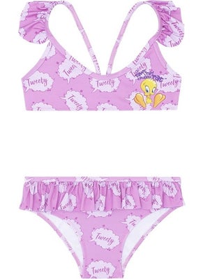 Slipstop Tweety Back Detailed Ruffle Bikini Girl Child Bikini SM21110204  - Image 1