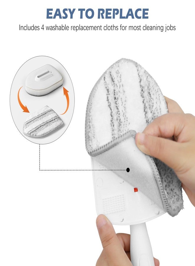 SetSail Scouring Pads Microfiber Cloth Refill 4 Pack, for SetSail Tile and Bathtub Scrubber Brush Heavy Duty Scrubbing Sponge Scratch Free Reusable for Cleaning Bathroom Kitchen Walls Tub Tiles Sink - Image 2