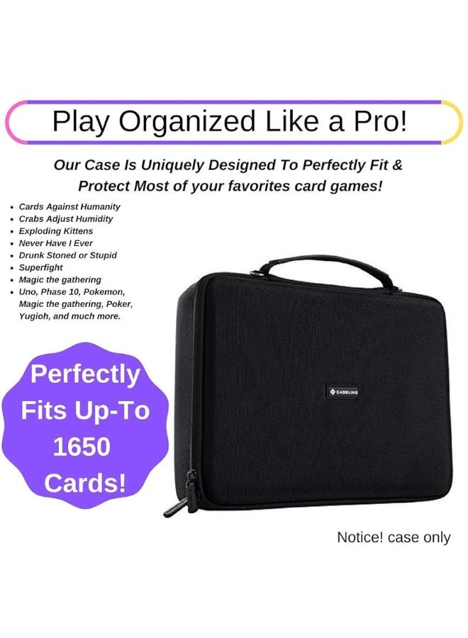 caseling Card Game Case. Fits Cards Against Humanity Card Game. Fits up to 1650 Cards. Includes 6 Moveable Dividers. (Not for Sleeved Cards) - Image 1