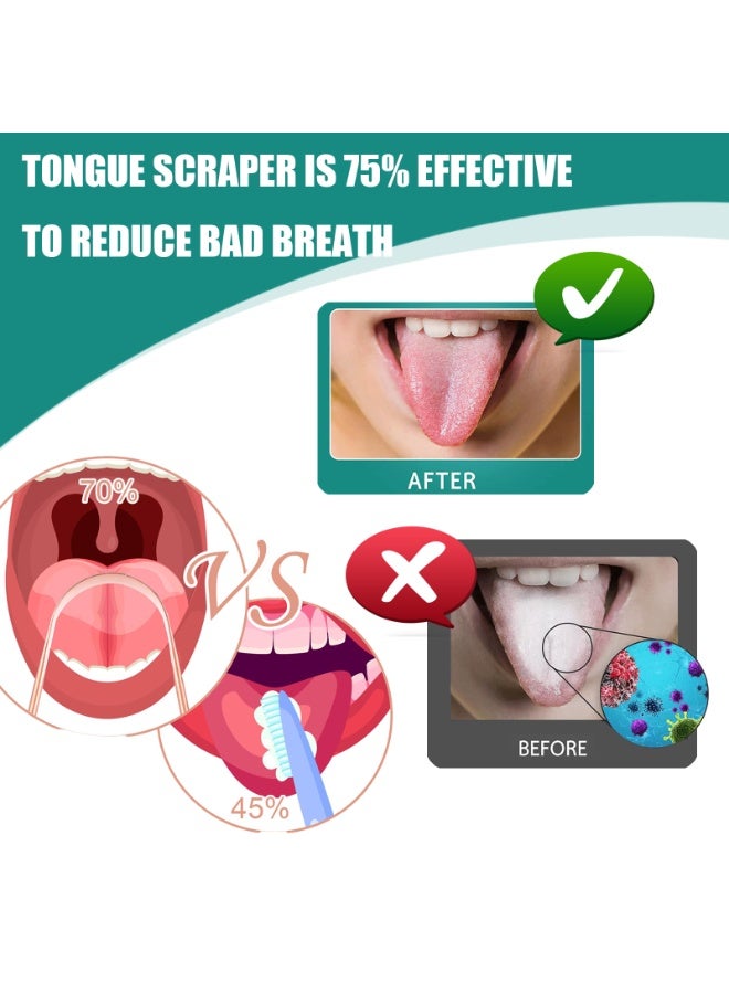 GNAFOTU 2 Pcs Copper Tongue Scraper for Kids & Adults, Tongue Brush for Oral Care,ongue Cleaner for Reduce Bad Breath,100% Copper Metal Tongue Scrubber - Image 3