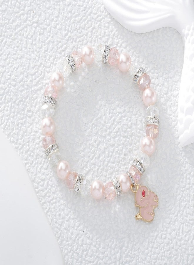 Fullrainbow Cute Pig Bracelet for Women Pig Gifts for Pig Lovers Pig Stuff Pig Decor Pig Gifts Cute Pig Charm Jewelry Bracelet (Pink Pig Bracelet) - Image 4