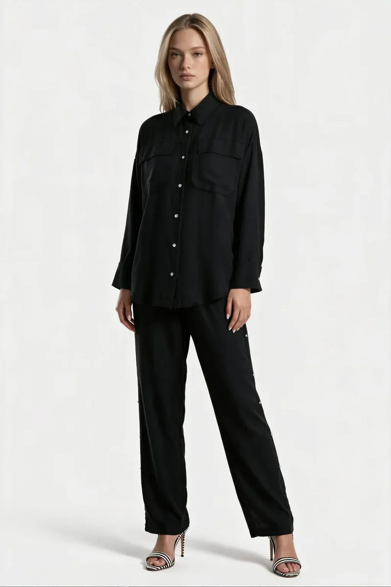جينيفر Linen Cotton Suit Set