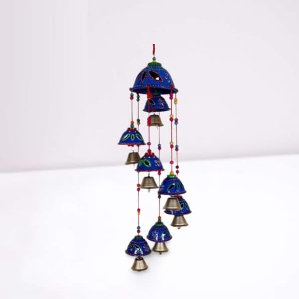 Generic Jefa Handcrafted Decorative Hanging Wind Chime for Outdoor Indoor Blue  - Image 2
