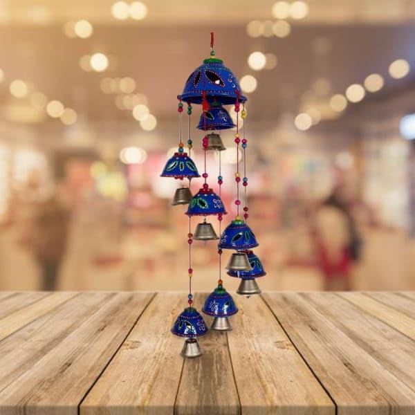 Generic Jefa Handcrafted Decorative Hanging Wind Chime for Outdoor Indoor Blue  - Image 3