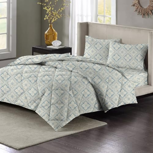 VAS COLLECTIONS BBS Home Summer AC Blanket Double Bed/Comforter/Duvet, 1 Fusion Reversible Double Comforter |220 GSM|Floral White and Grey|220 cm X 240 cm - Image 4