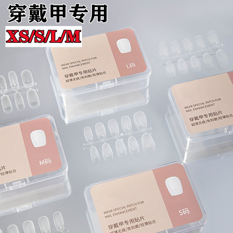 Street Encounter Wearable Nails Coded Nail Art Shop Manicure Nail Patch Handmade Fake Nails Frosted - Image 5