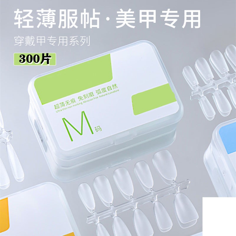 Street Encounter Wearable Nails Coded Nail Art Shop Manicure Nail Patch Handmade Fake Nails Frosted - Image 4