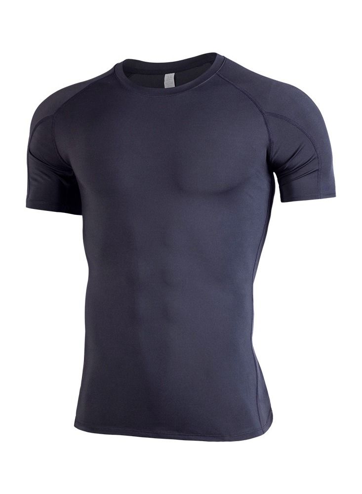 Men Quick Dry Breathable Sports T-Shirt Black  - Image 1
