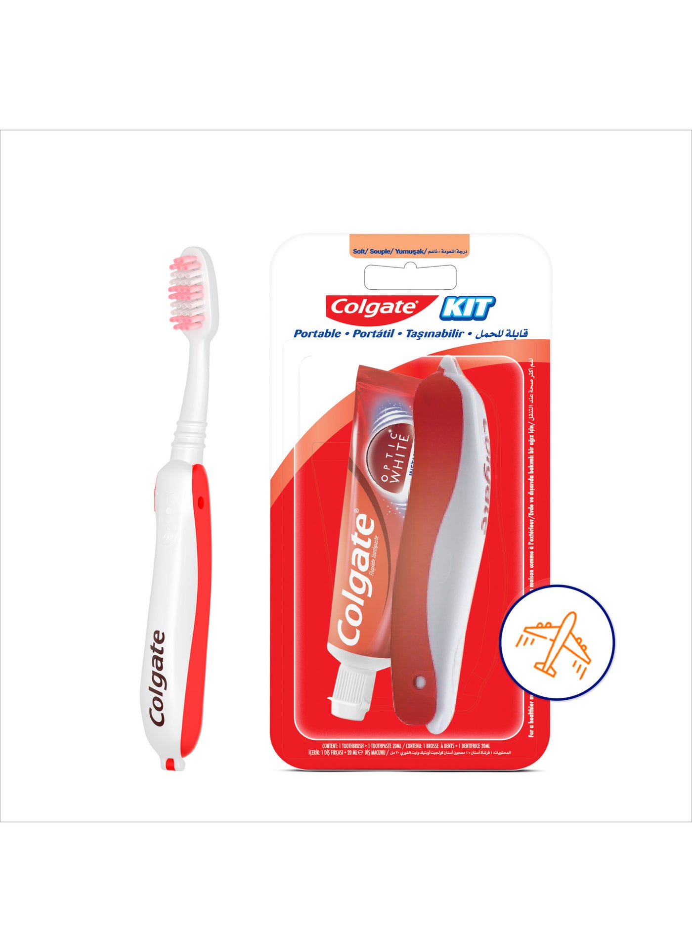 Colgate Assorted Travel Kit Toothpaste 20ml + Foldable Toothbrush