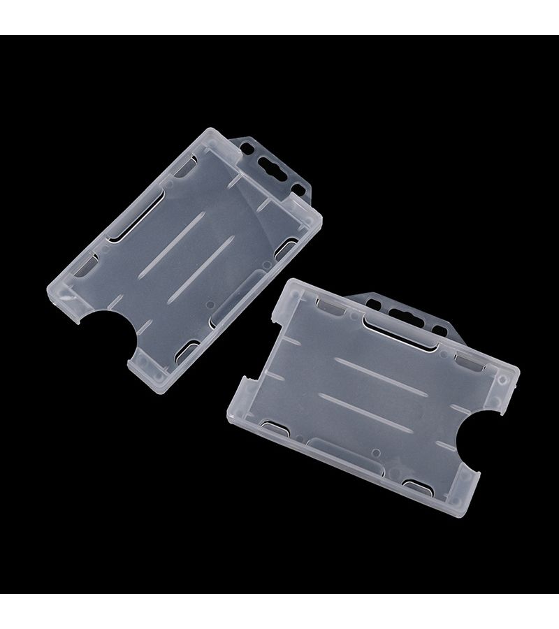 2D 4pcs Vertical Hard Plastic Multi Use Double Sided ID Card Badge Holder Cover Case For Office Supplies - Image 5