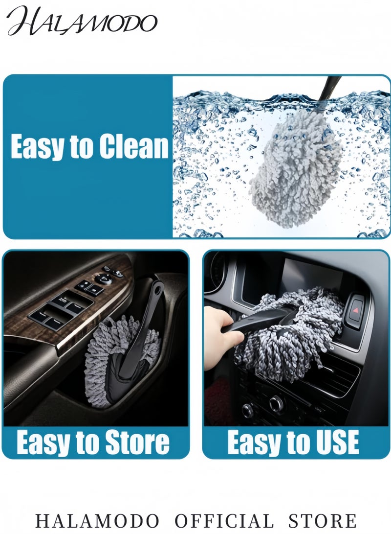 HALAMODO Car Duster Scratch-Free Cleaning with Wax-Treated Cotton Strands Premium Microfiber Duster for Cars, SUVs & Trucks, Effectively Removes Dust & Dirt, Eco-Friendly & Reusable - Image 3
