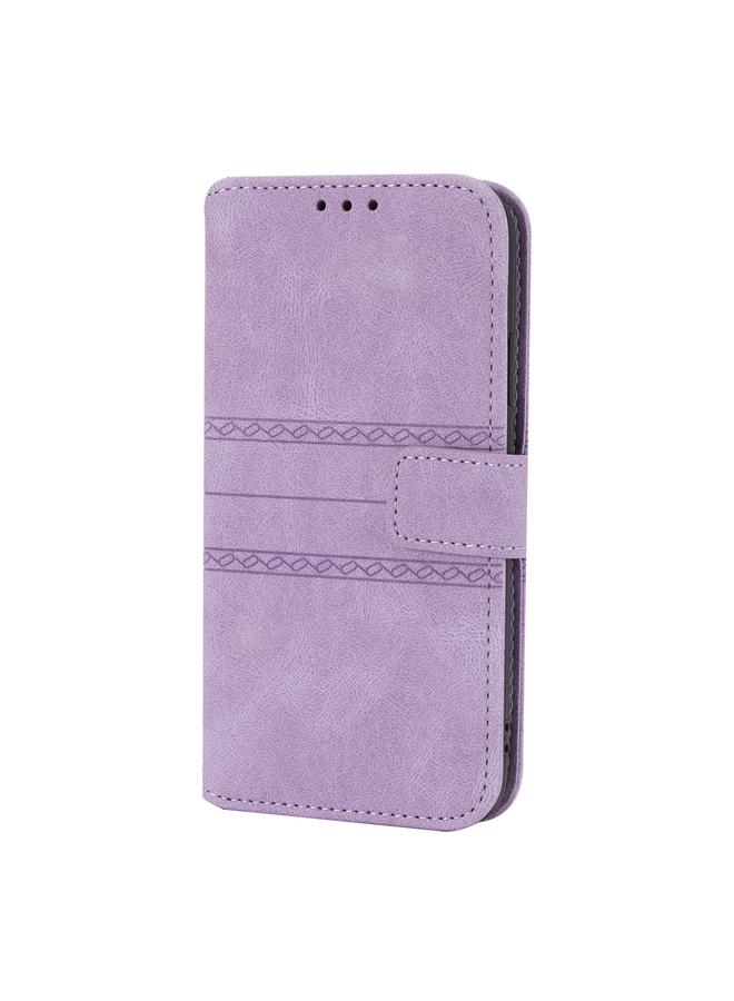 Zaboon Case For iPhone 11 Embossed Striped Magnetic Buckle PU + TPU Horizontal Flip Leather Case with Holder & Card Slot & Wallet & Photo Frame & Sling - Image 2